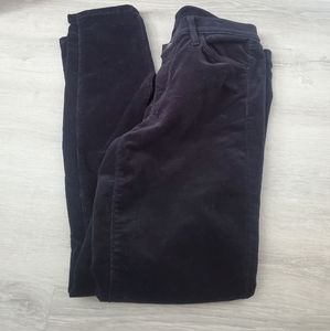Women's Loft Ann Taylor black corduroy modern skinny pants size 8